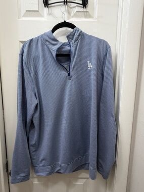Los Angeles Dodgers Onward Reserve 1/4 Zip Golf Pullover Men's Large Blue MLB